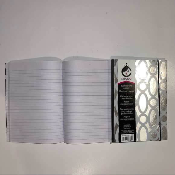 Studio C Set of 2 100 Sheet Silver Notebooks, 5 x 7 - Picture 3 of 3